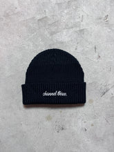 Load image into Gallery viewer, BLACK SCRIPT BEANIE
